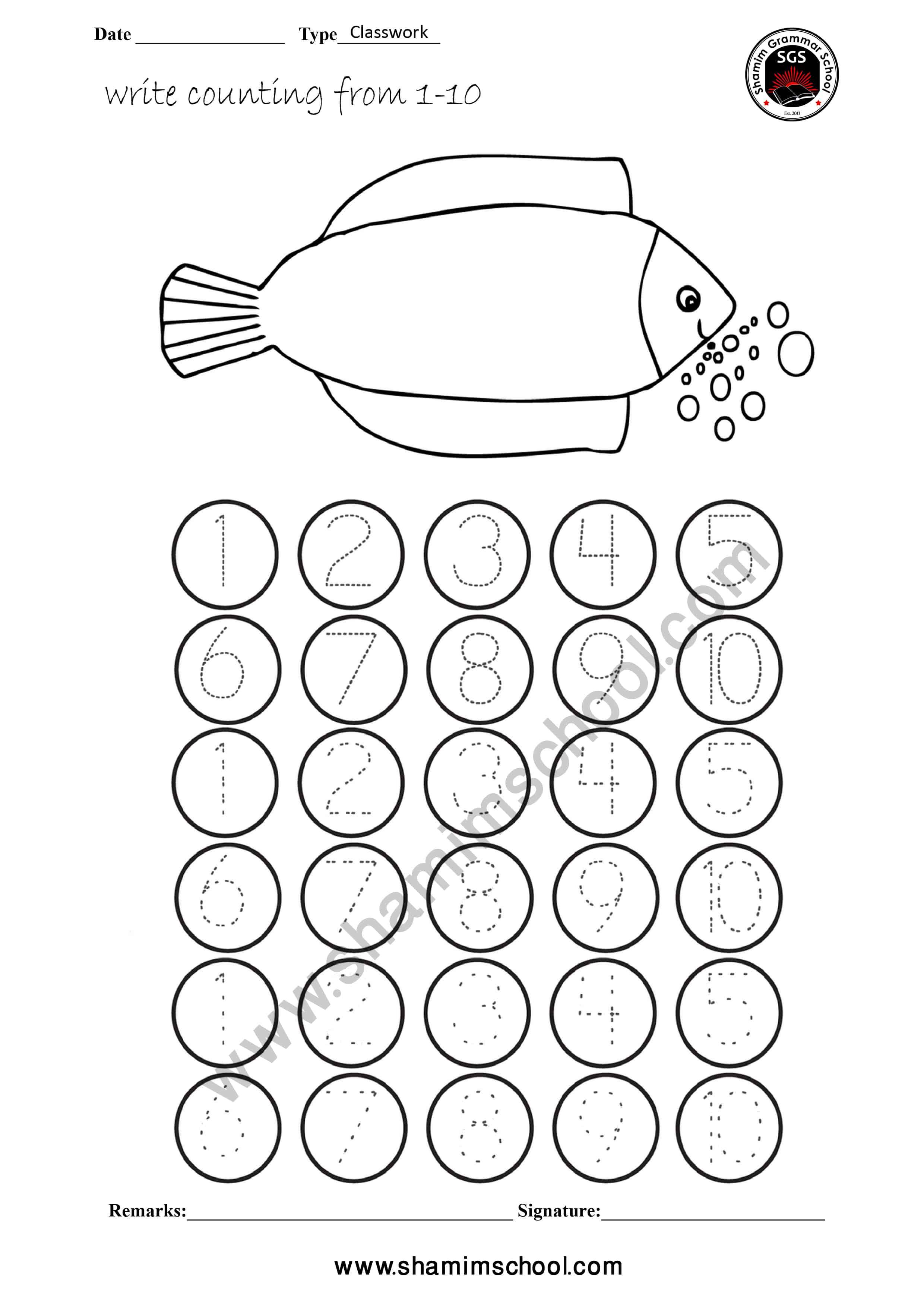 Dot The Numbers Worksheet